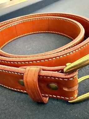 NEW Mens GALCO Handmade Leather Solid Brass Buckle Enforcement Belt
